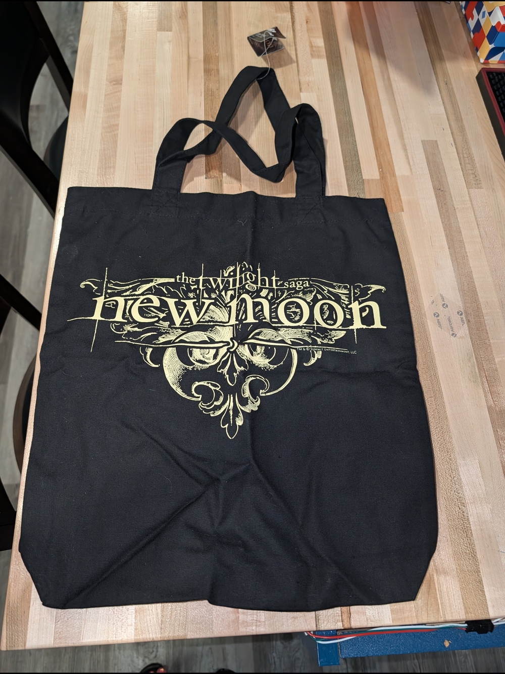 New Moon Twilight Saga Black Tote Bag